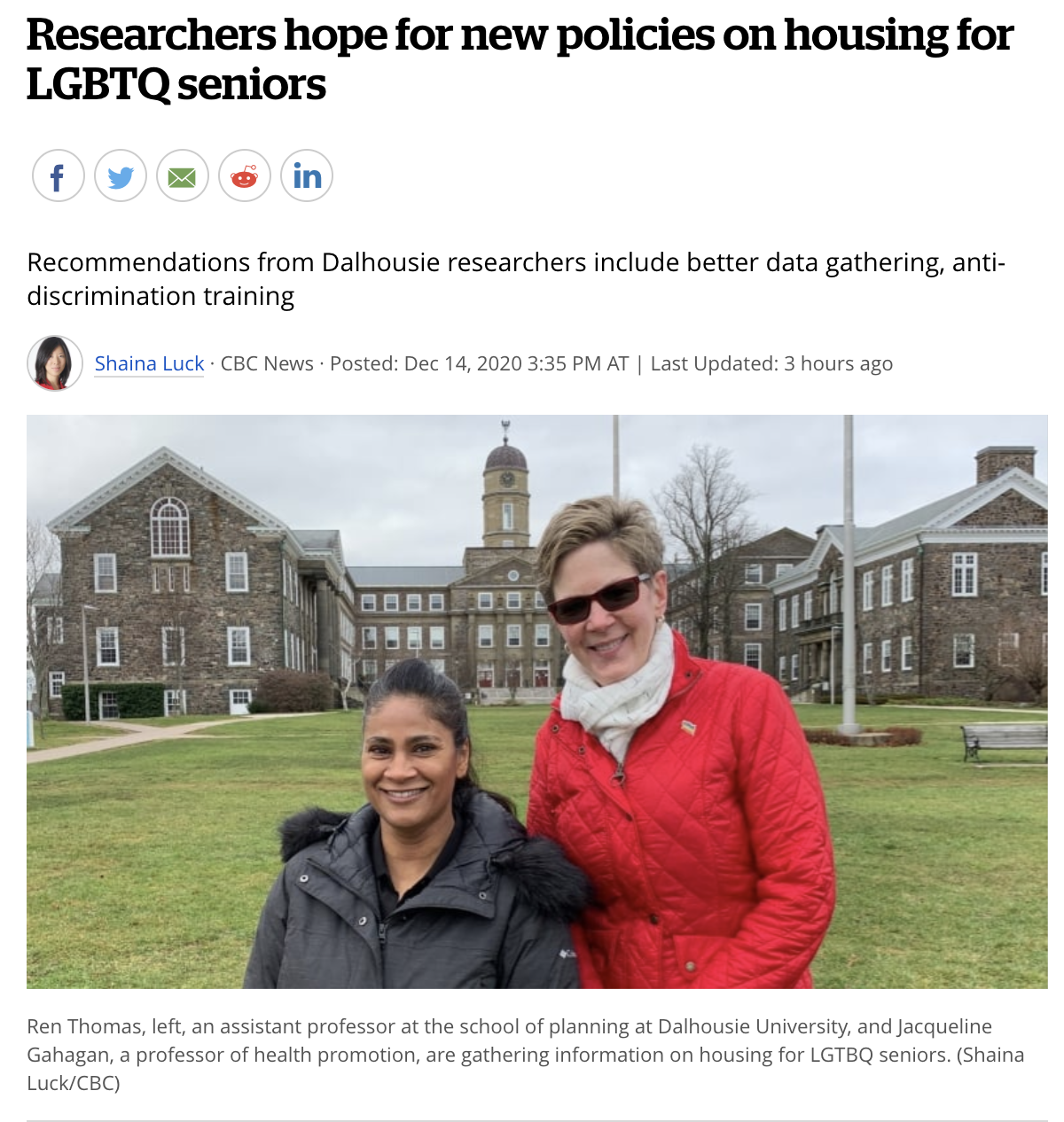 Housing Needs of Older LGBT Canadians – Ren Thomas